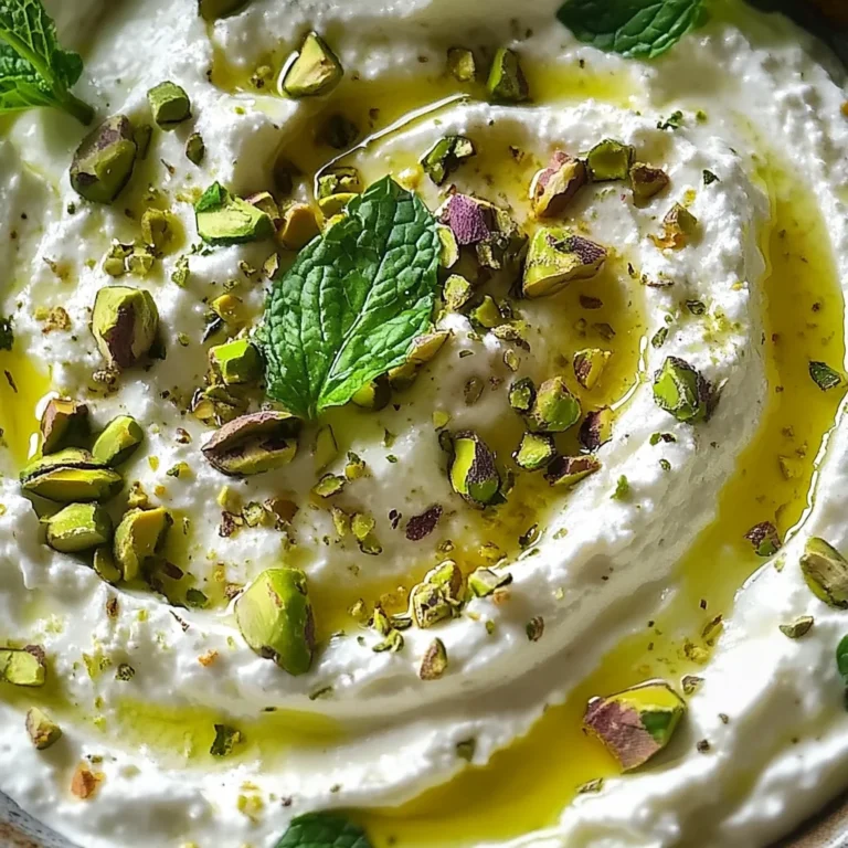 Crème de feta à la menthe et pistache