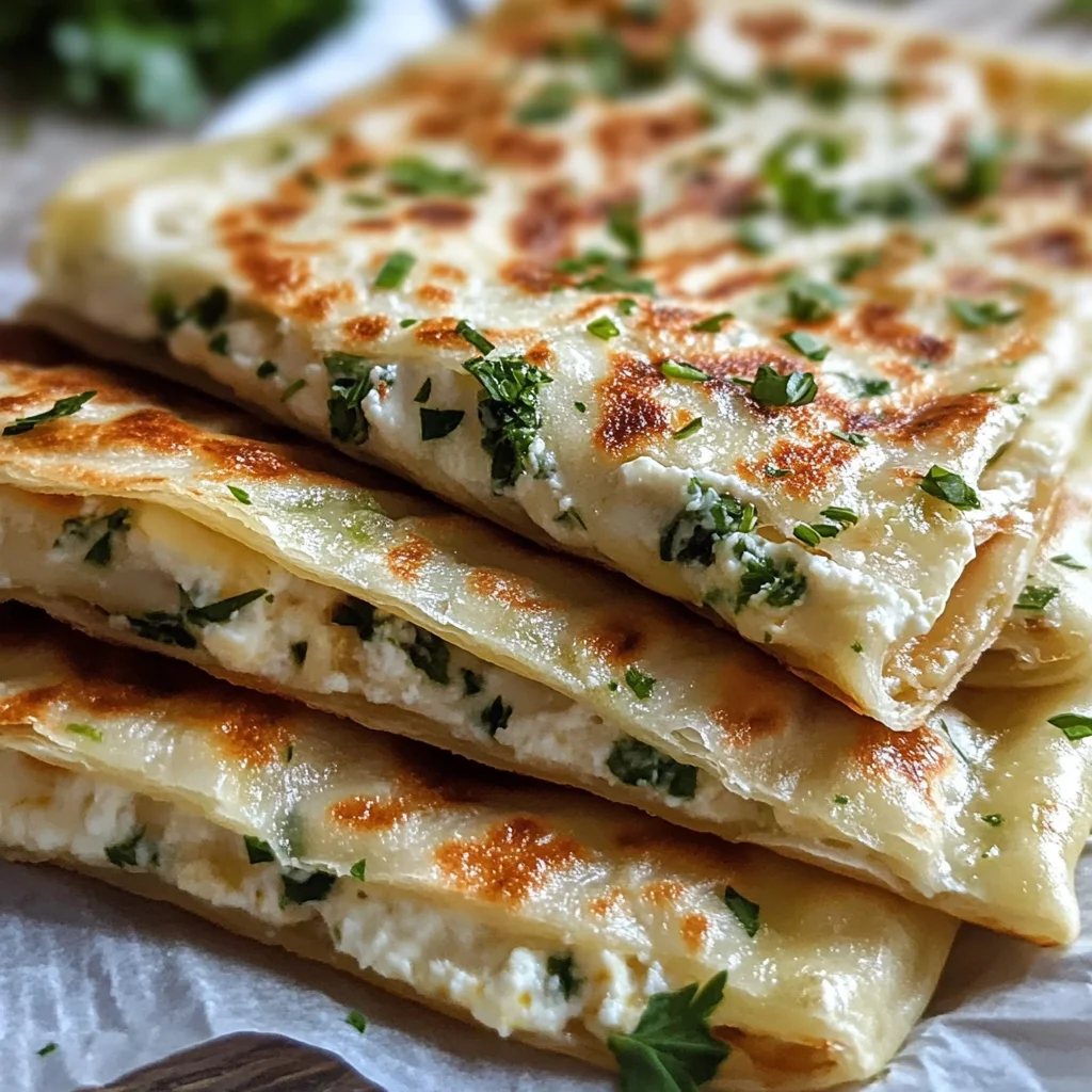 Gozleme turc fromage et herbes