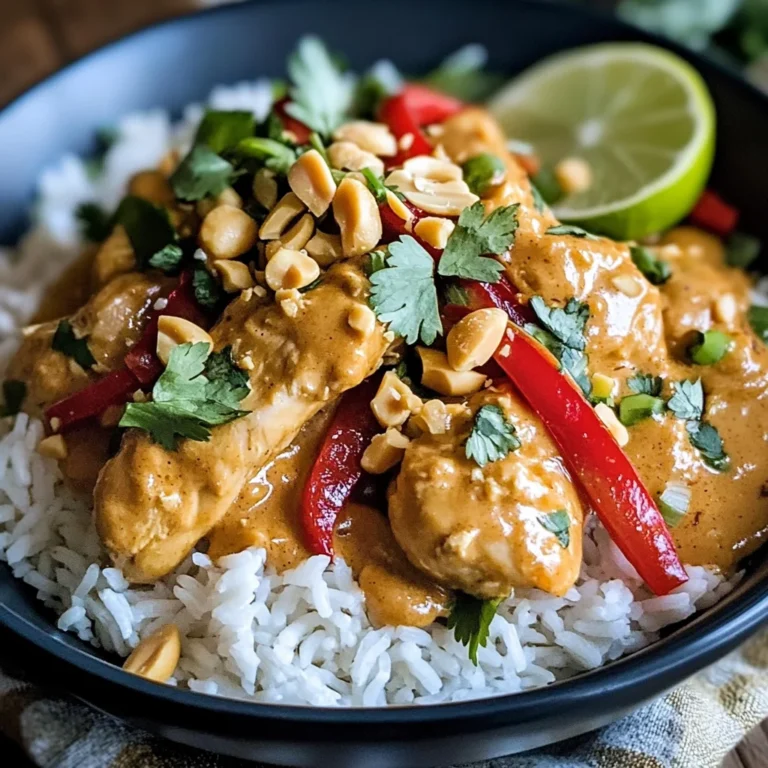 Poulet thaï sauce cacahuète