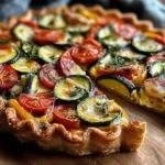 Tarte aux légumes colorés