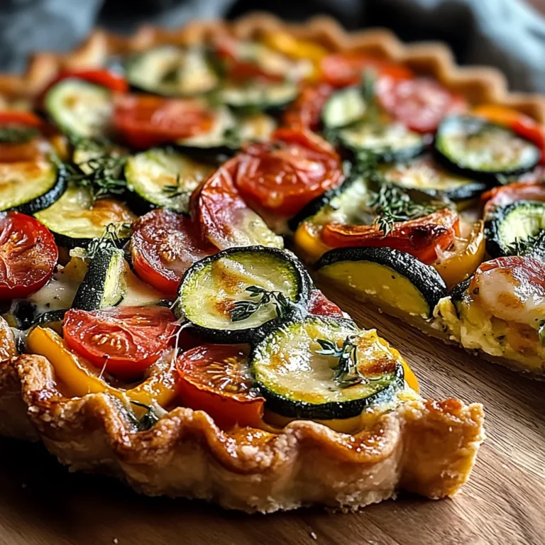 Tarte aux légumes colorés