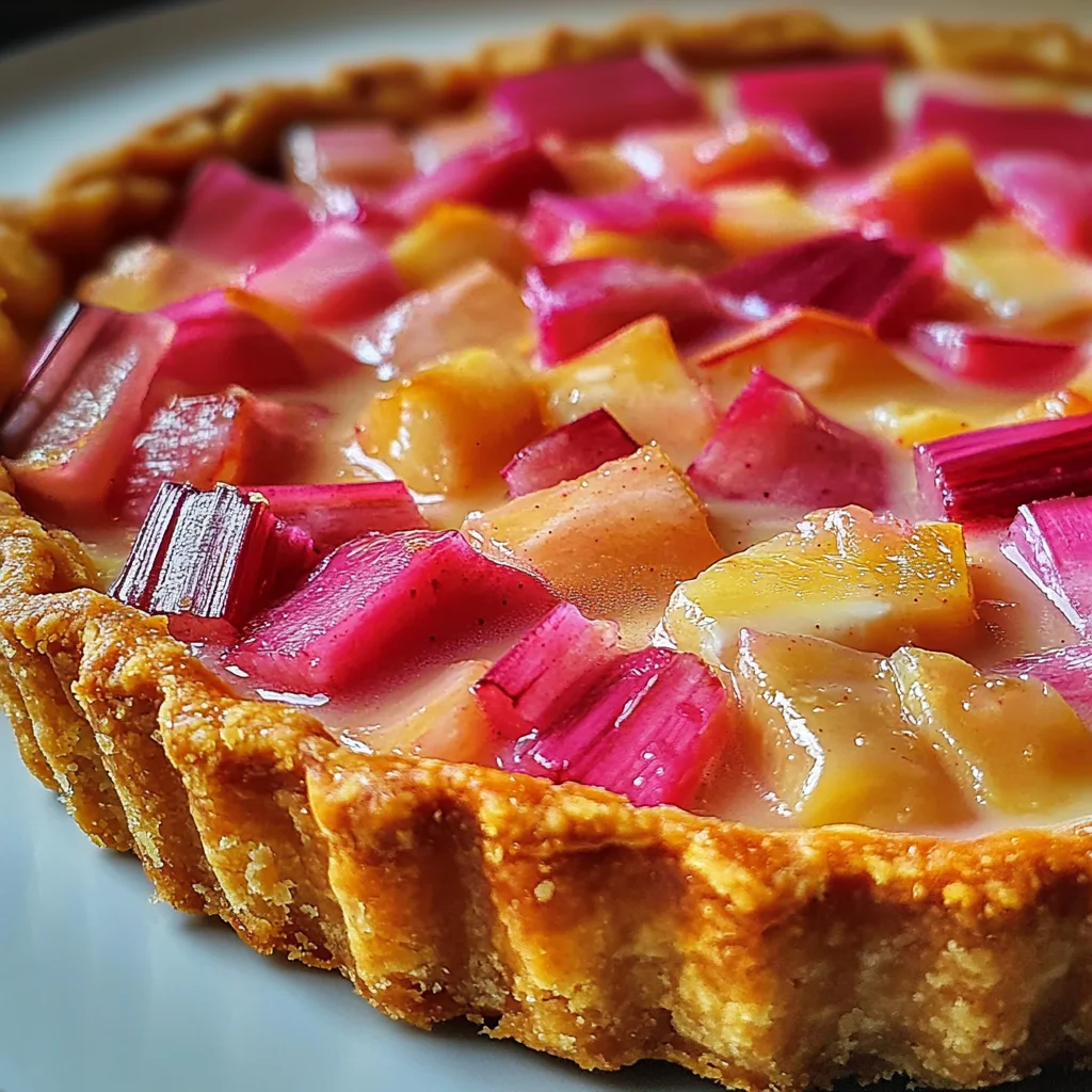 Tarte rhubarbe facile rapide