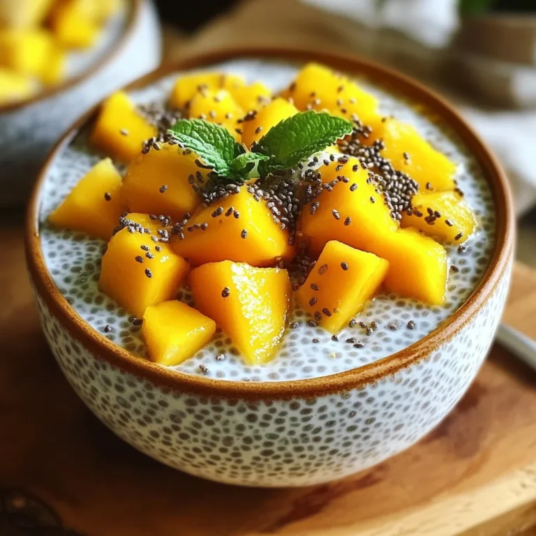 Chia coco mangue petit déj