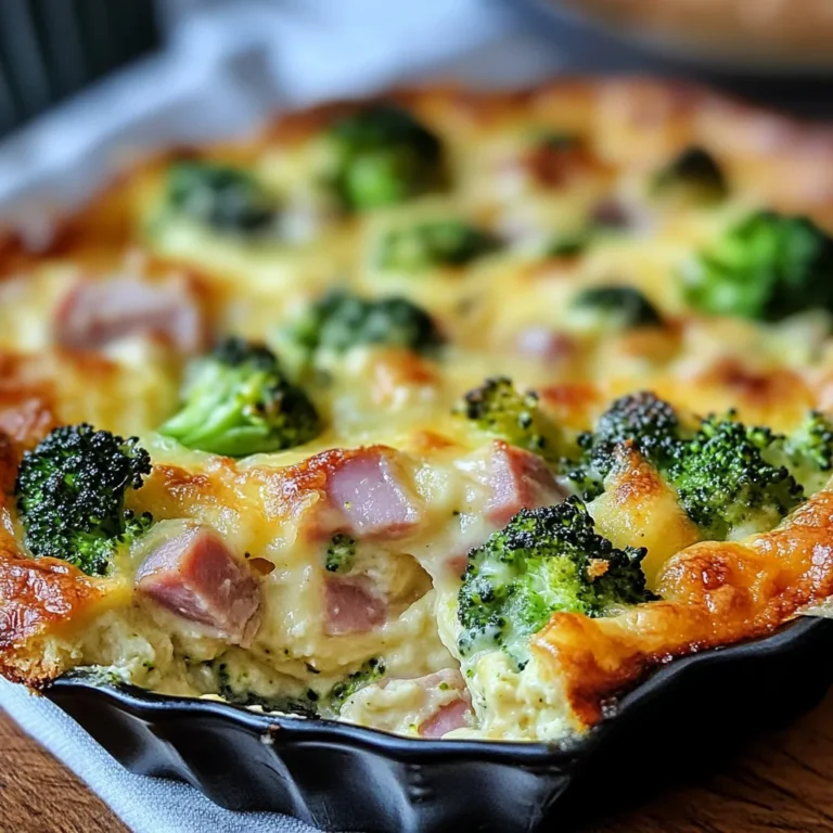 Clafoutis salé brocoli jambon de poulet