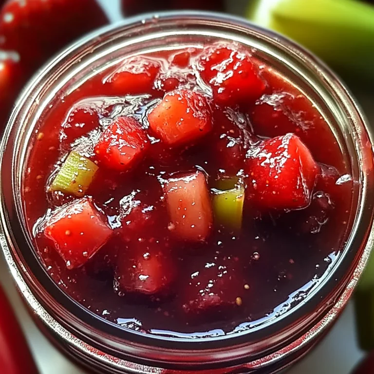 Fraise Rhubarbe Confiture