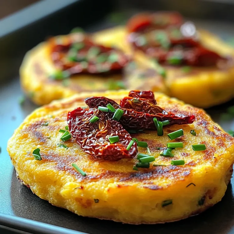 Galettes de Polenta aux Tomates Séchées