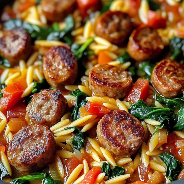 Poêlée Saucisse et Orzo