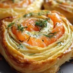 Roulés feuilletés saumon fromage