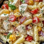 Salade de poulet et pâtes