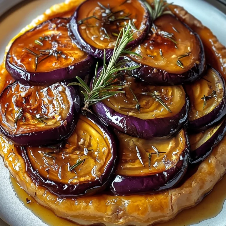 Tarte tatin aux aubergines