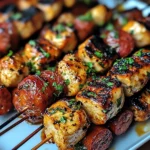 Brochettes de Poulet au Chorizo & Herbes