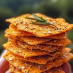 Crackers de patate douce, romarin et avoine