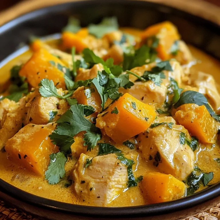 Curry onctueux de poulet et butternut
