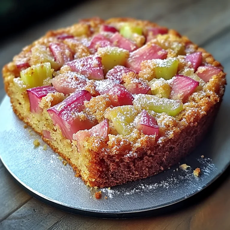 Gâteau à la rhubarbe