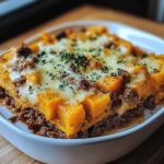 Gratin de patate douce et bœuf haché